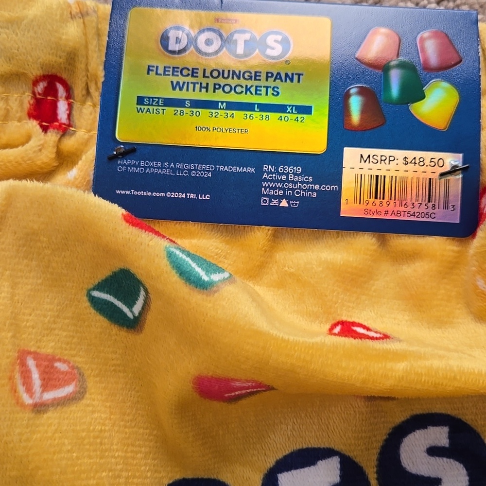 Happy Boxer Candy DOTS pajama pant candy design S retro Collect Funny Soft Nwt - Picture 4 of 7